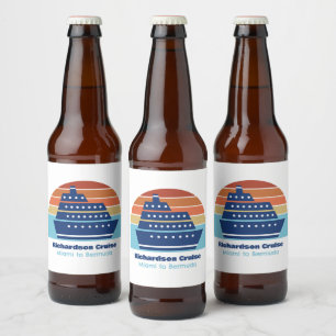 Etiqueta Para Botella De Cerveza Fiesta personalizado de línea de verano para el tr