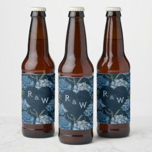 Etiqueta Para Botella De Cerveza Flor de Clavel Radiante Boda Retro
