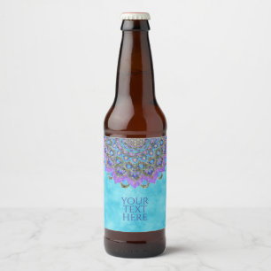Etiqueta Para Botella De Cerveza Flor De Vida - Mandala Estilo India 2