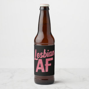Etiqueta Para Botella De Cerveza Flor Lesbiana AF Orgullo LGBT Amor Gay Desfile