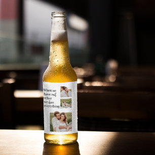 Etiqueta Para Botella De Cerveza Foto de colección moderna de pareja romántica rega