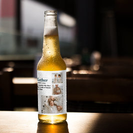 Etiqueta Para Botella De Cerveza Foto de colección moderna Regalo del Día de los Pa