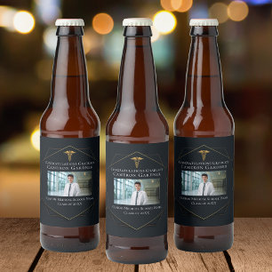 Etiqueta Para Botella De Cerveza Foto de graduación de la Escuela de Medicina de Or