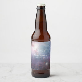 Etiqueta Para Botella De Cerveza Foto en pastel del espacio de la nebulosa de Orión
