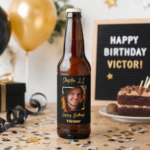 Etiqueta Para Botella De Cerveza Foto foto negra cumpleaños 21 Capítulo 21