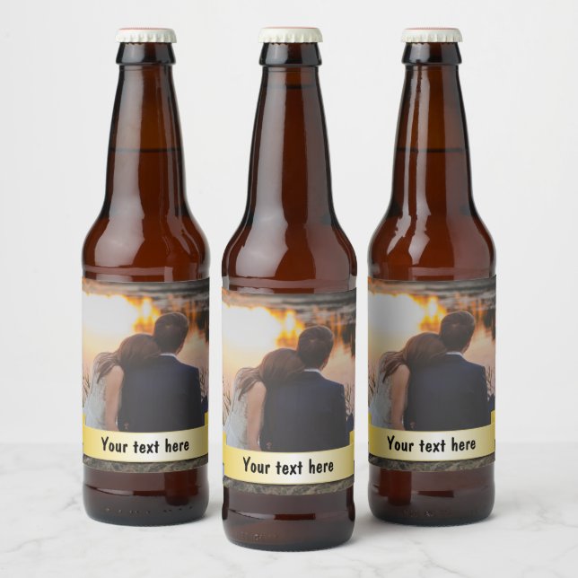 Etiqueta Para Botella De Cerveza Foto personalizada (Botellas)