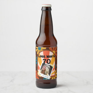 Etiqueta Para Botella De Cerveza Foto Personalizado del retro Hippie 60