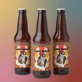 Etiqueta Para Botella De Cerveza Foto Personalizado del retro Hippie 60