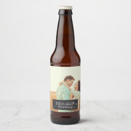 Etiqueta Para Botella De Cerveza Foto personalizado y mensaje estilo rústico