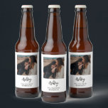 Etiqueta Para Botella De Cerveza Foto Única Moderna Sea Mi Propuesta Para La Novia<br><div class="desc">¡Haz la pregunta con esta moderna etiqueta de cerveza de la dama de honor! Fácilmente personalizar con su propia foto y el nombre de su dama de honor.</div>