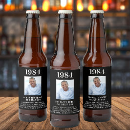 Etiqueta Para Botella De Cerveza Fotos negras hechos divertidos bioaño de nacimient