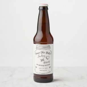 Etiqueta Para Botella De Cerveza Frasco de Mason Guardar la Fecha
