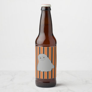 Etiqueta Para Botella De Cerveza Fun and Fancy Halloween Ghosts