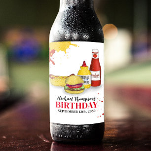 Etiqueta Para Botella De Cerveza Fun Birthday BBQ Fiesta Personalizado