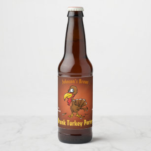Etiqueta Para Botella De Cerveza Funny Personalizado Turkey Homebrew