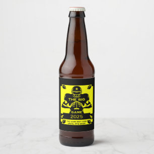 Etiqueta Para Botella De Cerveza Fútbol El Fiesta de Big Game TV Watch