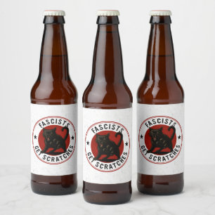 Etiqueta Para Botella De Cerveza Gatos Contra Fascistas