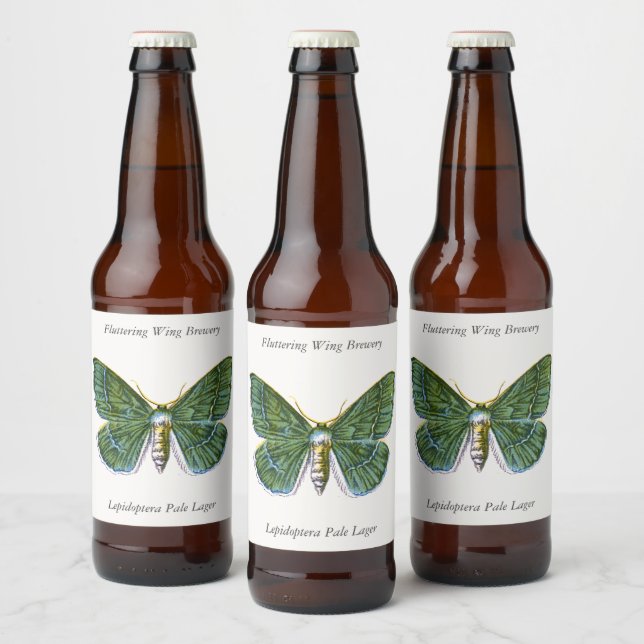 Etiqueta Para Botella De Cerveza Geometra papilionaria - La gran esmeralda (Botellas)