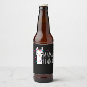 Etiqueta Para Botella De Cerveza Gift de Llama   Mama Llama