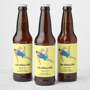 Etiqueta Para Botella De Cerveza Gimnasta masculino