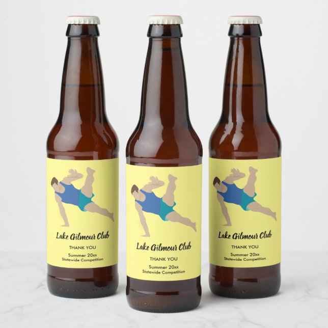 Etiqueta Para Botella De Cerveza Gimnasta masculino (Botellas)