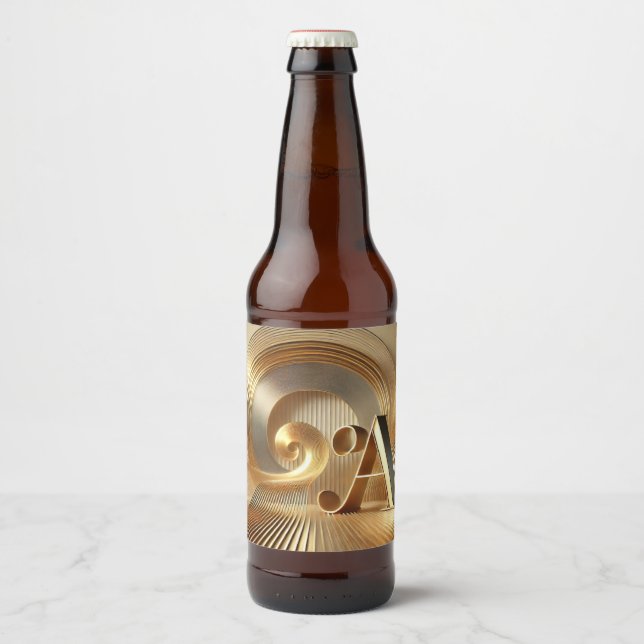 Etiqueta Para Botella De Cerveza Goldene Harmonie (Anverso)