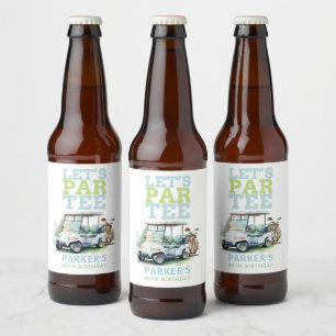Etiqueta Para Botella De Cerveza Golf Adultos Cumpleaños Personalizado