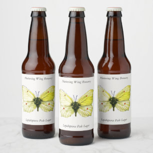 Etiqueta Para Botella De Cerveza Gonepteryx Rhamni - La mariposa común de la piedra