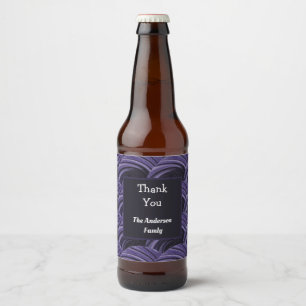 Etiqueta Para Botella De Cerveza Gracias Apreciación del patrón de círculo negro pú