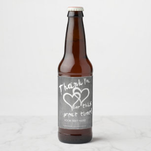 Etiqueta Para Botella De Cerveza Gracias por este gran momento en una pizarra