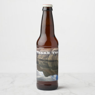 Etiqueta Para Botella De Cerveza Gracias Red Rock Water Reflection Photo Arizona