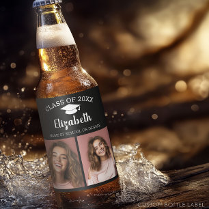 Etiqueta Para Botella De Cerveza Graduado de felicitaciones - Foto de graduación de