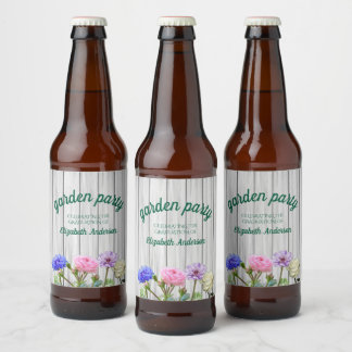 Etiqueta Para Botella De Cerveza Graduation Garden Party