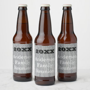 Etiqueta Para Botella De Cerveza Gran evento anual de la banda de plata Reunión fam