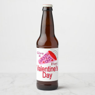Etiqueta Para Botella De Cerveza Gritos para El día de San Valentín