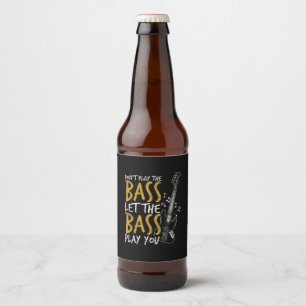 Etiqueta Para Botella De Cerveza Guitarrista deja que el bajo cumpla años