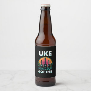 Etiqueta Para Botella De Cerveza Guitarrista Uke Cumple Años