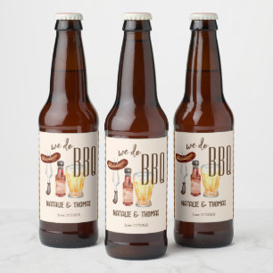 Etiqueta Para Botella De Cerveza Hacemos ducha de la novia para parejas de barbacoa