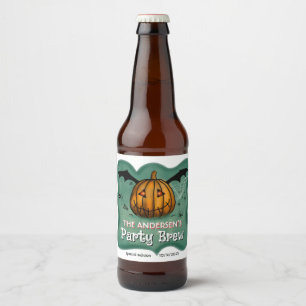 Etiqueta Para Botella De Cerveza Halloween espeluznante bruja fiesta