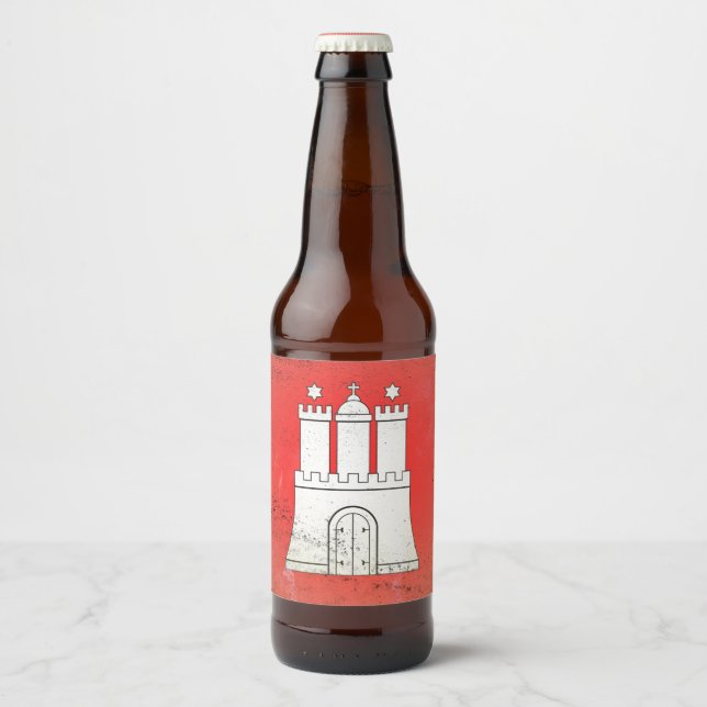 Etiqueta Para Botella De Cerveza Hamburgo (Anverso)