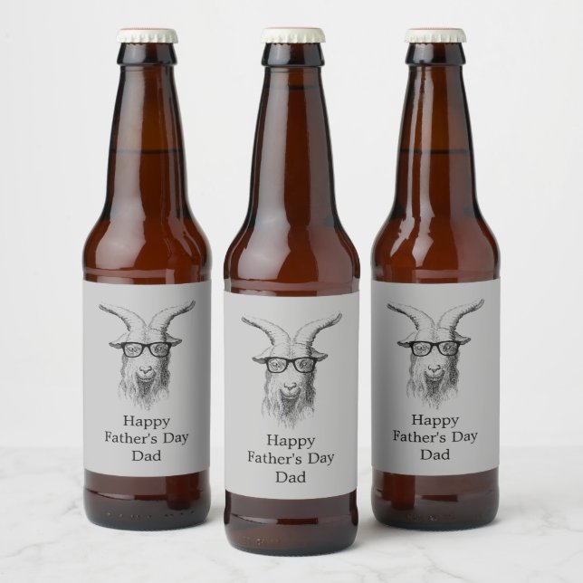 Etiqueta Para Botella De Cerveza Hipster Goat (Botellas)
