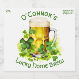 Etiqueta Para Botella De Cerveza Hogar personalizado: el día de San Patricio fue in