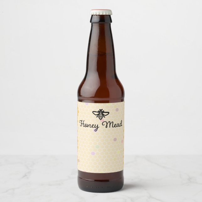 Etiqueta Para Botella De Cerveza Honey Mead (Anverso)