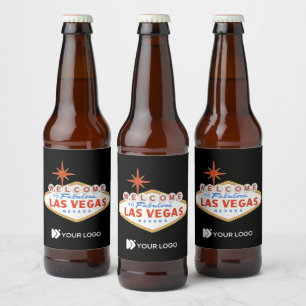Etiqueta Para Botella De Cerveza Hora Feliz en Las Vegas Fiesta Corporativa Logo Pe