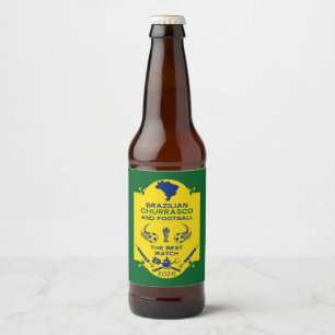 Etiqueta Para Botella De Cerveza Horario de barbacoa de Churrasco brasileño