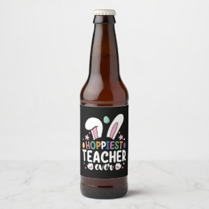 Etiqueta Para Botella De Cerveza Huevos de conejo de pascua de la escuela más optim