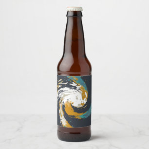 Etiqueta Para Botella De Cerveza Huracán Twirl