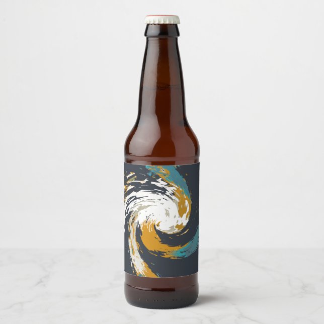 Etiqueta Para Botella De Cerveza Huracán Twirl (Anverso)