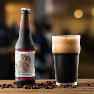 Etiqueta Para Botella De Cerveza Imagen Y Nombre Personal Del Búfalo Rojo