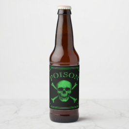 Etiqueta Para Botella De Cerveza Impresión de diseño de Halloween con cráneo de env